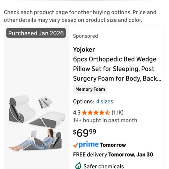 White & Gray Adjustable Wedge Pillow Set - Picture 4 of 5